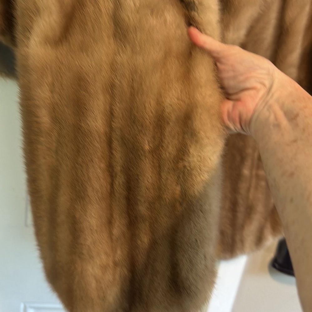 Luxurious Brown Mink Coat Shawl Wrap Vintage Kauffmans Los Angeles - Picture 3 of 9